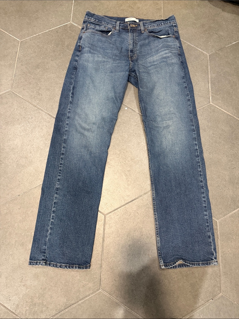 Signature by Levi Strauss Men's Straight Jeans in Blue Denim